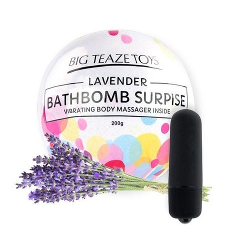 Бомбочка для ванны Bath Bomb Surprise Lavander + вибропуля - Big Teaze Toys 27420