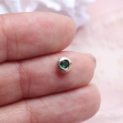 Подвеска с ювелирным стеклом 5 мм, позолота, П213