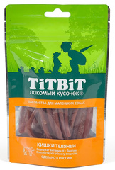 Titbit лакомство для маленьких собак кишки телячьи 50г