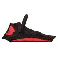 Красно-черные страпон-трусики Pegging Panty Set - размер L-XL - 
