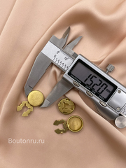 Накладки на пуговицы матовое золото (клипсы)