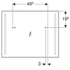 Зеркало с подсветкой Geberit Option Basic, двухсторонняя подсветка: B=80см, H=65см