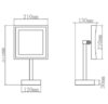 Aquanet 2205D 2205D Зеркало косметическое,настольное с LED подсветкой квадратное 21,5 см (204515)