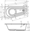 Ванна акриловая RIHO Delta 160 без гидромассажа