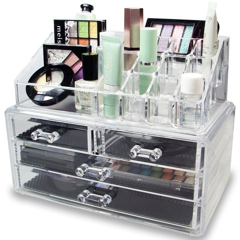 Акриловый прозрачный органайзер для косметики Cosmetic Storage Box