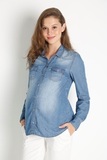 Рубашка для беременных 08431 синий