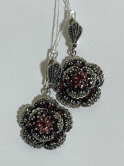 Коктейль (серьги из серебра)