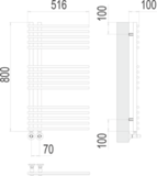 Полотенцесушитель Terminus Астра П15 70х800
