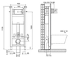 BelBagno BB004-40 EXPERT Инсталляция BelBagno EXPERT 40 для подвесного унитаза, 1130х400х150 мм, со смывным бачком скрытого монтажа, фронтальное управление, крепление к стене в комплекте