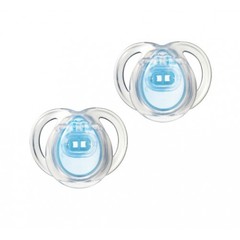 Силиконовые пустышки дневные ANY TIME, 0-6 мес, 2 шт. в уп. (розовый)