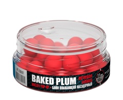 Бойлы насадочные плавающие Sonik Baits BAKED PLUM Fluo Pop-ups 11мм 50мл (Печеная слива)