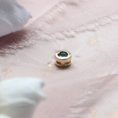 Подвеска с ювелирным стеклом 5 мм, позолота, П213