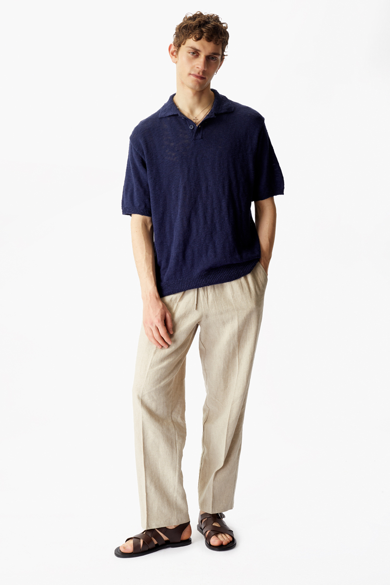 Синяя футболка-поло The Puh