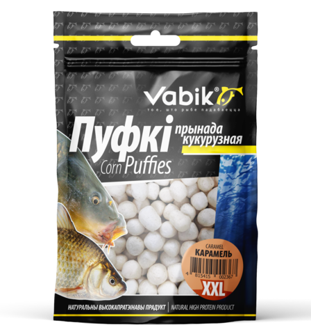 Приманка Vabik CORN PUFFIES XXL Карамель ( заказ от 5 шт) 6-8 мм