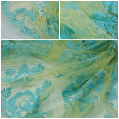 Кружевное полотно RM Jaune/Turquoise