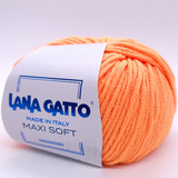 Пряжа Lana Gatto Maxi Soft 14472 оранжевый неон