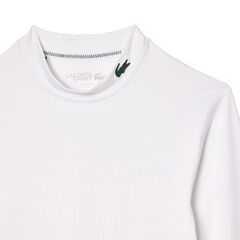 Теннисная футболка Lacoste Recycled Fiber Long Sleeve Sports T-Shirt - white/black