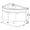 Aquanet 158824 Компл.1 - Тумба Корнер 55х89 угл. Close L (158824)