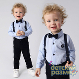Костюм с подтяжками и бабочкой (рубашка-боди)