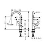 Смеситель для раковины с высоким изливом и донным клапаном Hansgrohe Logis 71130000