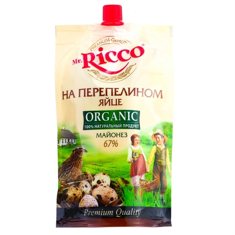Майонез MR.RICCO На перепелином яйце 67% 220 мл ДПДЗ РОССИЯ
