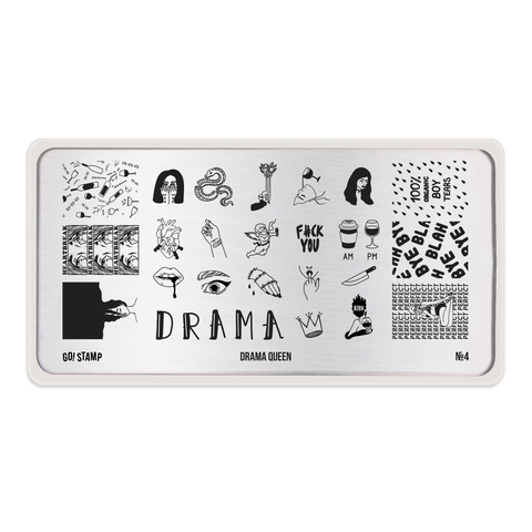 Пластина для стемпинга GO STAMP 004 Drama queen