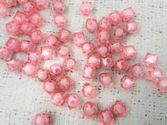 Бусины пришивные граненые акриловые, d 10 мм, розовый