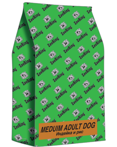 ЗООРИНГ MEDIUM ADULT DOG Индейка и рис 24/12 20 кг.
