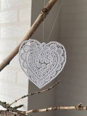 Сердце. Снежинка-подвеска. Кружево NYK-2501S-Midi