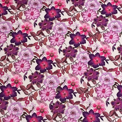 БУРГУНДСКИЙ ЦВЕТОК - 100% ХЛОПОК