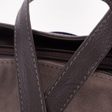 Сумка Саломея 505 эко-замша серый шоколад