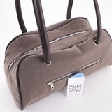 Сумка Саломея 2034 эко-замша серый шоколад