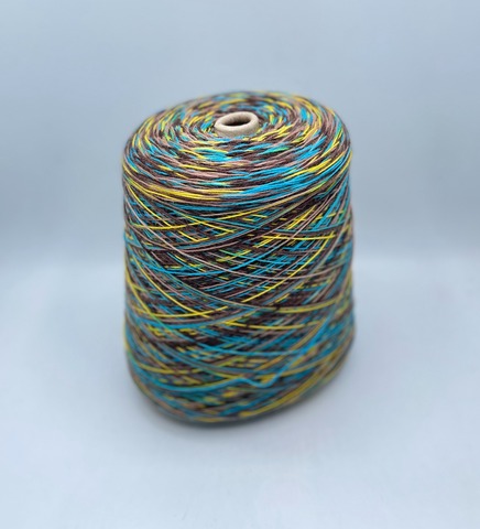 Бобинная пряжа (пр.Италия),Calinza, 420/100гр, 75% Шерсть, 25% Полиамид, цвет-Мультиколор(108). арт.36755