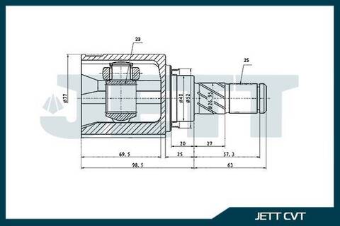 ШРУС внутренний JETT V40-1125