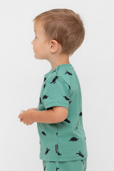 фуфайка  для мальчика  КР 302737/малахитово-зеленый,дино к558