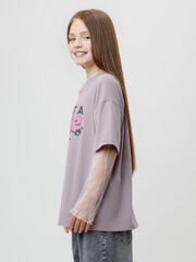 фуфайка  для девочки  КР 302867/сиреневый 3304 к621