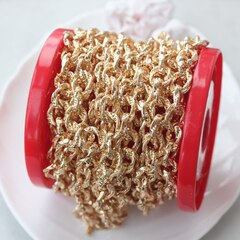 Цепочка с витым плетением 17*13 мм, позолота, 50 см, А006