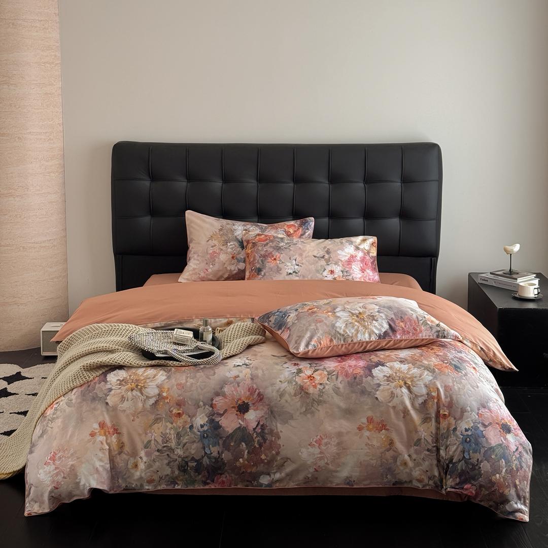 ZEPHYR HOME КПБ Египетский хлопок пудра цветы