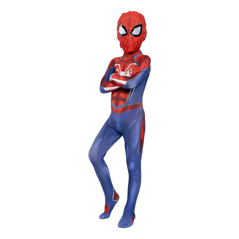 Человек паук детский и взрослый костюм с белым Пауком