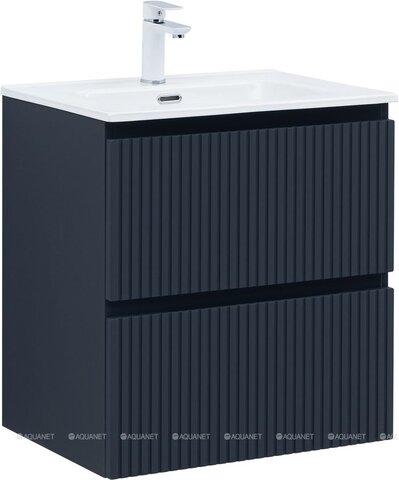 Aquanet 332541 Тумба с раковиной Джейн 60 цв.маренго (раковина Flat) (332541)