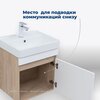 Aquanet 345350 Тумба с раковиной Оптима 50 цв. дуб светлый/белый сатин (345350)