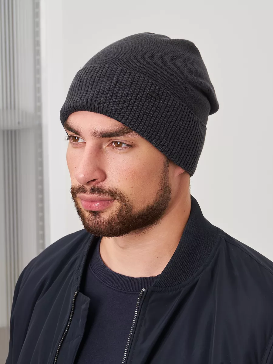 Шапка бини зимняя весенняя с флисом