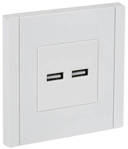 FORTE&PIANO Роз. USB A+A 3,1А FP249 бел. IEK