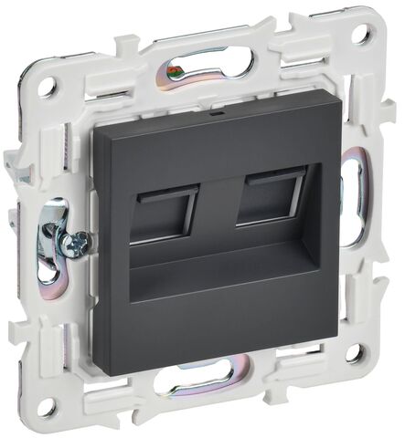 SKANDY Роз. комп. 2-ая RJ45 кат.5E SK-K03T титан IEK