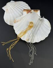 Кафф на ухо с декором длинные цепочки 1шт.