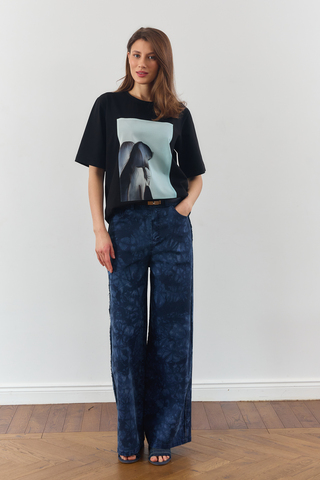 Футболка женская с рисунком на шелке Девушка