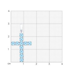 92030511 -  Крестик из серебра с топазами от SOKOLOV