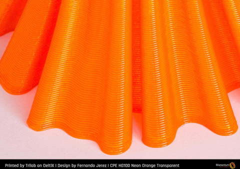 Пластик для 3D-принтера Fillamentum CPE HG100 Neon Orange Transparent