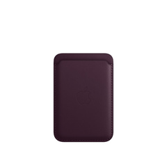 Карман-Чехол для телефона APPLE iPhone Leather Wallet with MagSafe - Dark Cherry (MM0T3ZM/A)