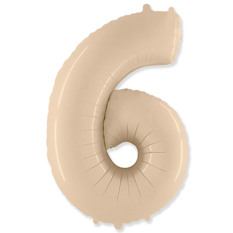 Цифра "6" Кремовая